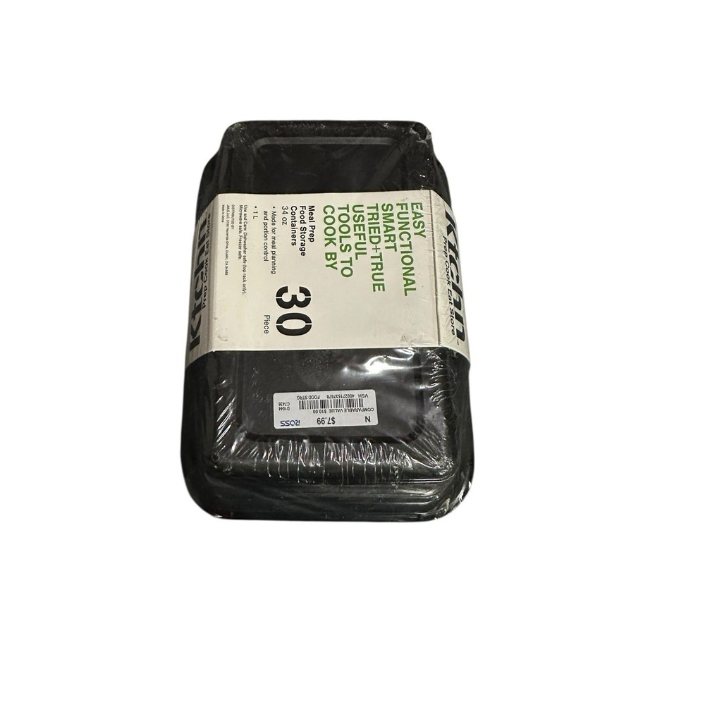 ktchn 30 piece meal prep food storage containers‎ 34 oz 15 containers 15 lids - Picture 5 of 5